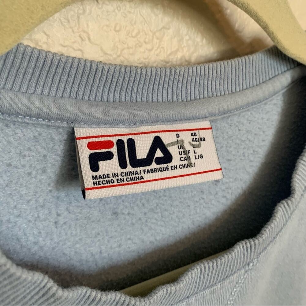 Fila | Women's Natalie Pullover Crewneck Sweatshirt big logo vintage feel stripe - Picture 8 of 14